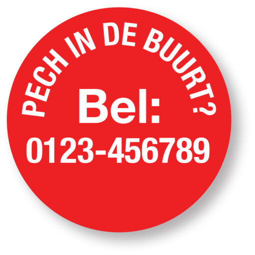 Pech in de buurt stickers