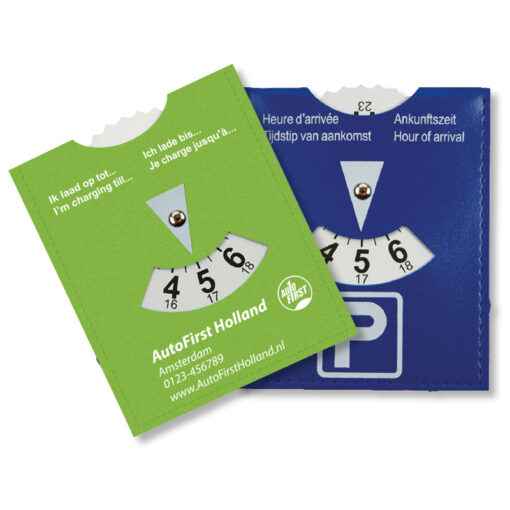 Promo parkeerschijf Skai voor elektrische auto's.