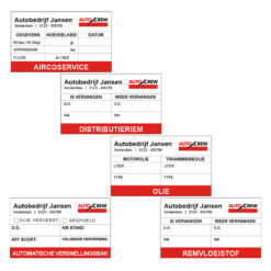 Onderhoudsstickers