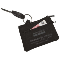 Alcantara sleuteltasje dubbele rits
