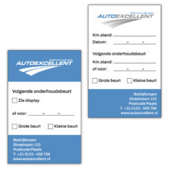 Onderhoudskaartje