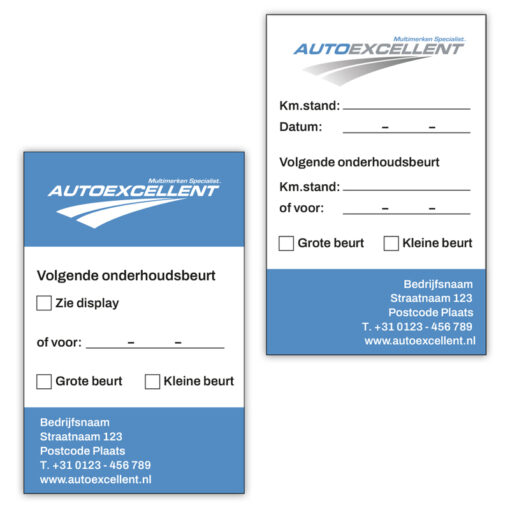 Onderhoudskaartje
