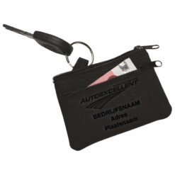 Alcantara sleuteltasje dubbele rits