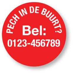 Stickers, afm. 50 x 30mm. (Andere afmeting op aanvraag)