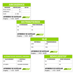 Onderhoudsstickers