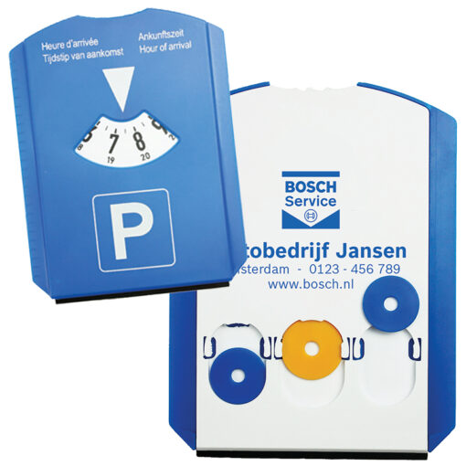Parkeerschijf/Ijskrabber met munten