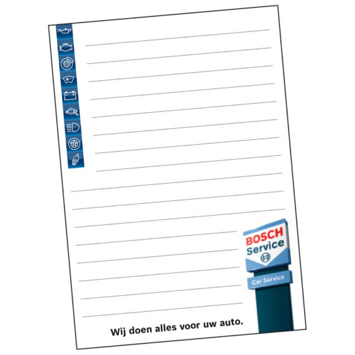 Bosch Car Service notitieblok A6
