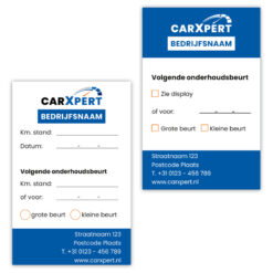 Onderhoudskaartje