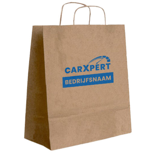 Papieren tas met gedraaid handvat