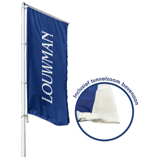 Vlag Louwman, met tunnel, 300 x 150