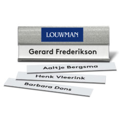 Aluminium naambadge inclusief Louwman logo