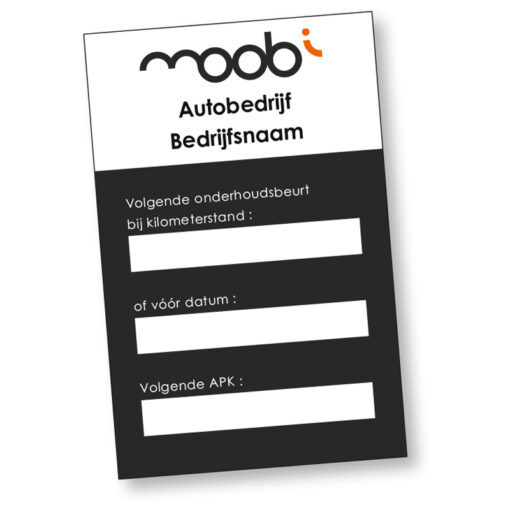 Onderhoudskaartje