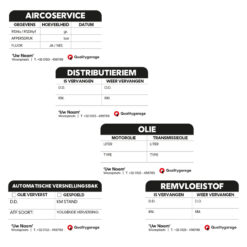 Onderhoudsstickers