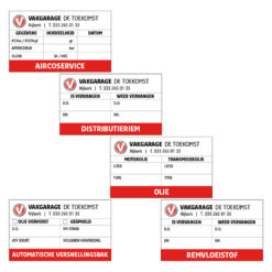 Onderhoudsstickers